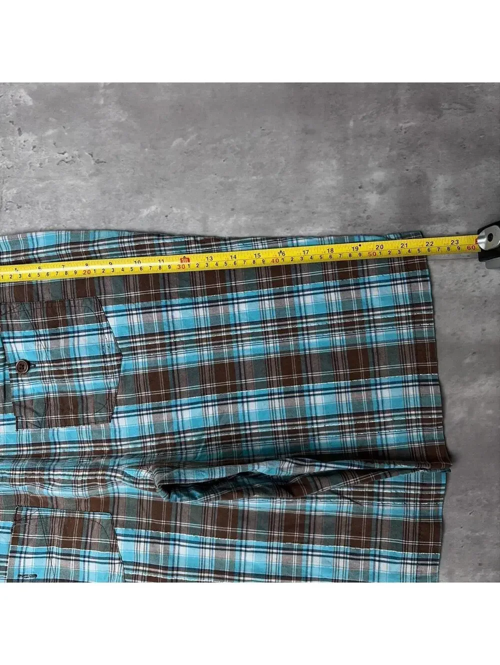 Y2K Teal Deja Bleu Grunge Gothic Plaid Skater Shorts